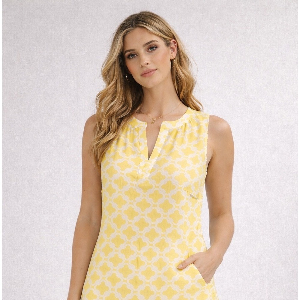 Sheer Sleeveless Blouse Yellow Talbots Petites‎ Lightweight Summer Top